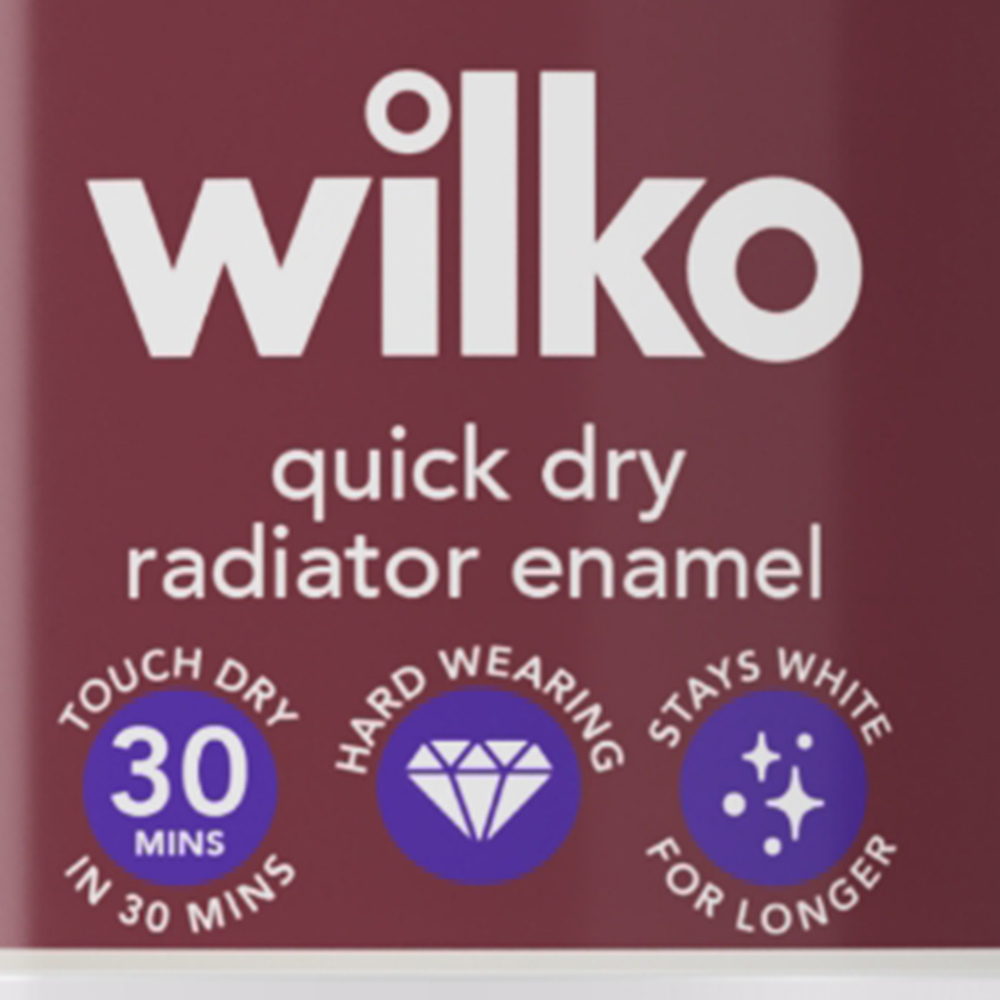 Wilko Quick Dry Satin Grey Radiator Enamel 250ml Image 3