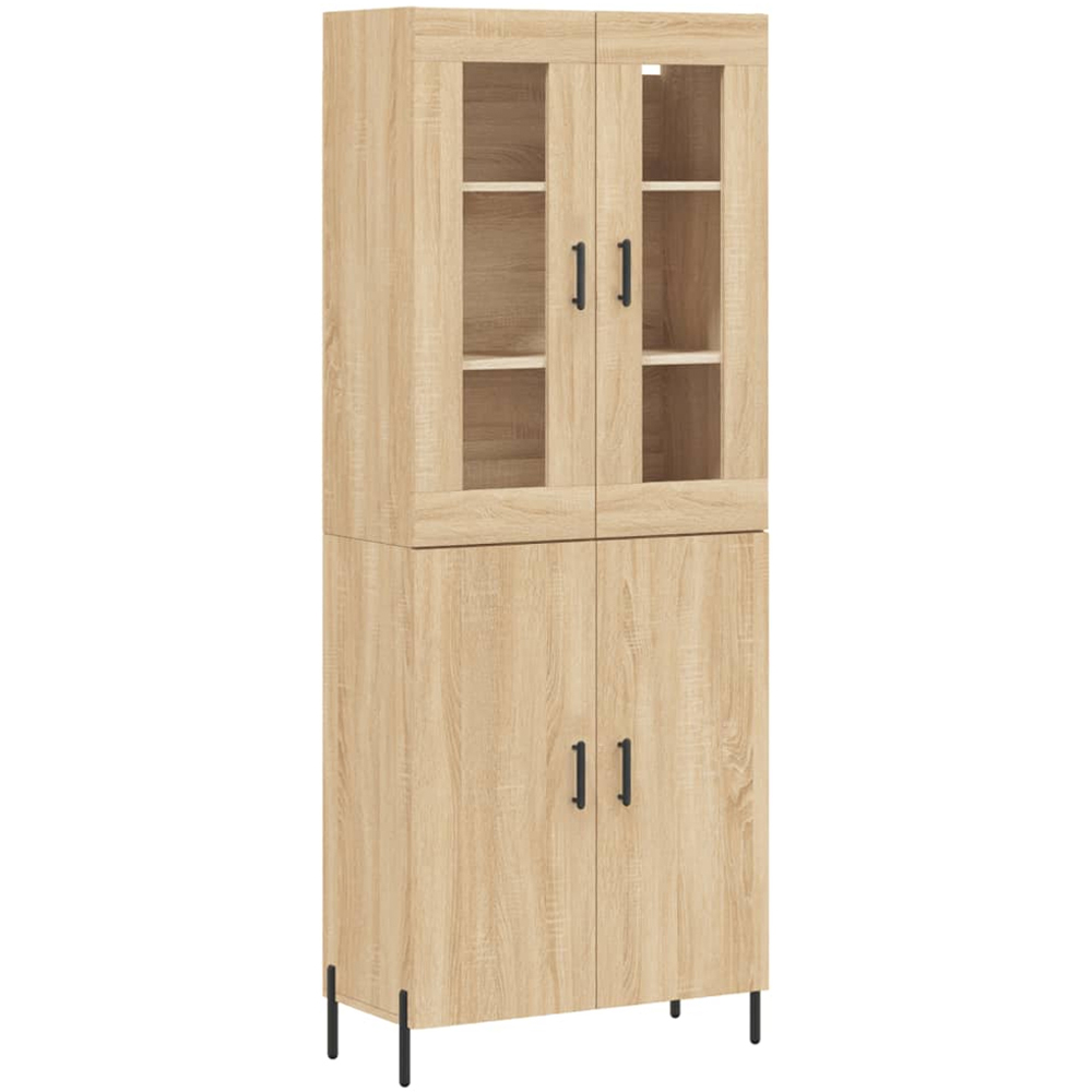 vidaXL 4 Door Sonoma Oak Highboard Image 2