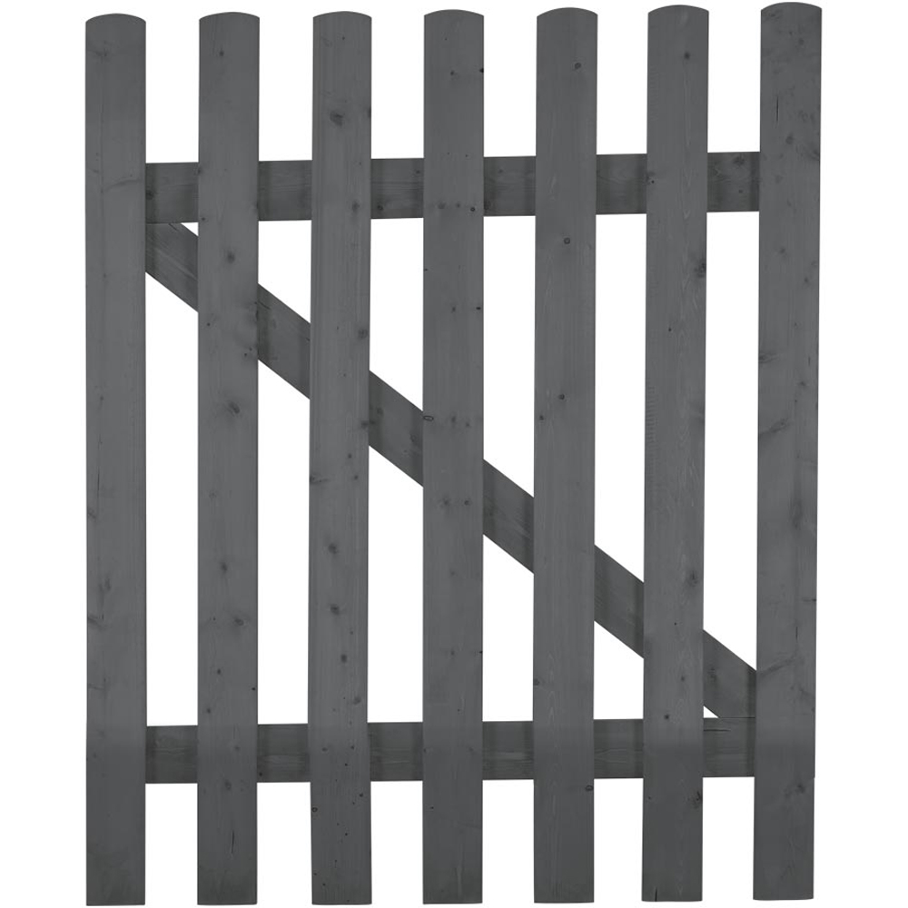 Living and Home Grey Single Swing Wooden Garden Fence Gate with Latch 120 x 90cm Image 3