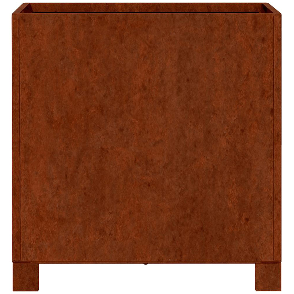 vidaXL Rusty Corten Steel Garden Planter with Legs 40 x 40 x 40cm 2 Pack Image 4