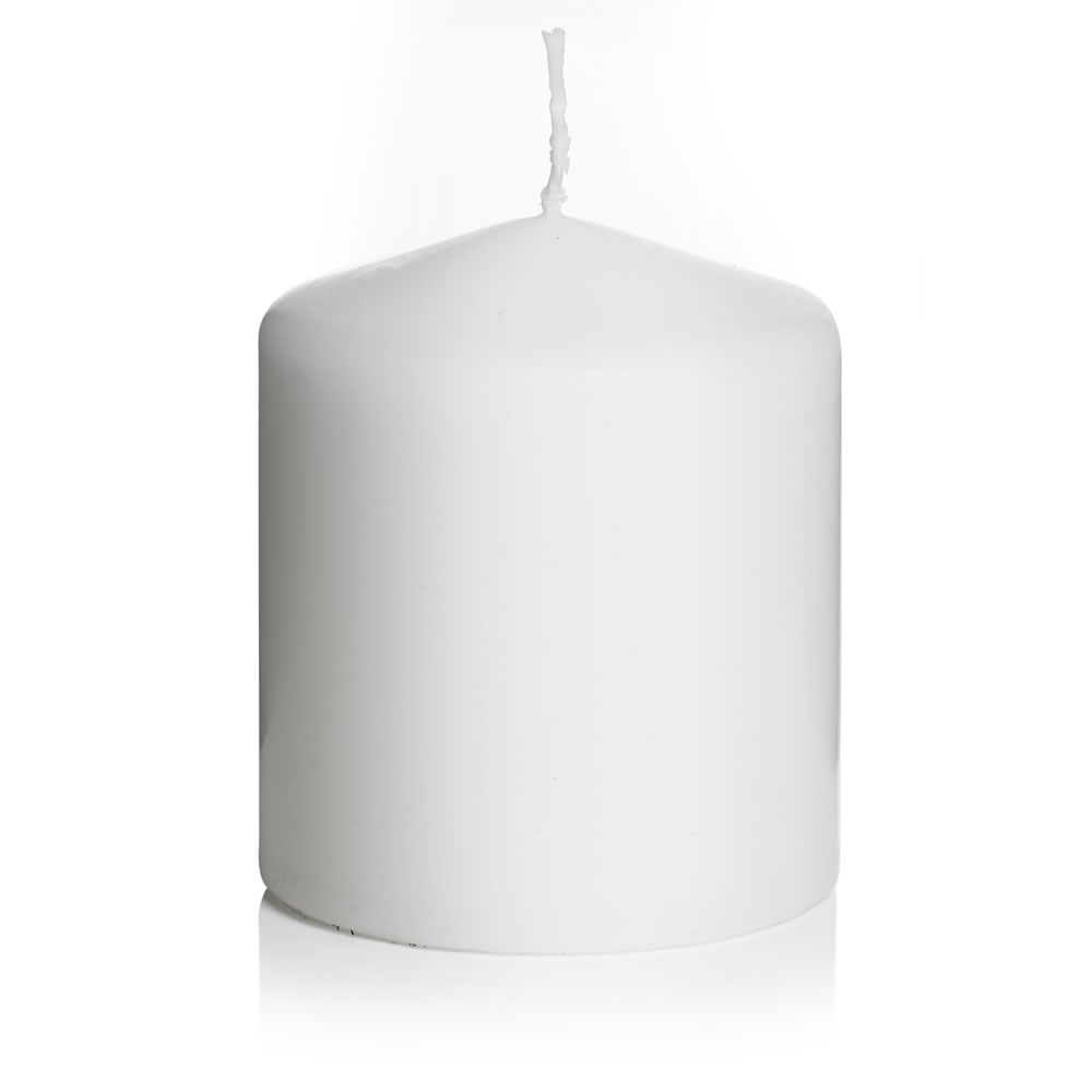 Wilko White Church Candle 24 Hours Burn Time Image