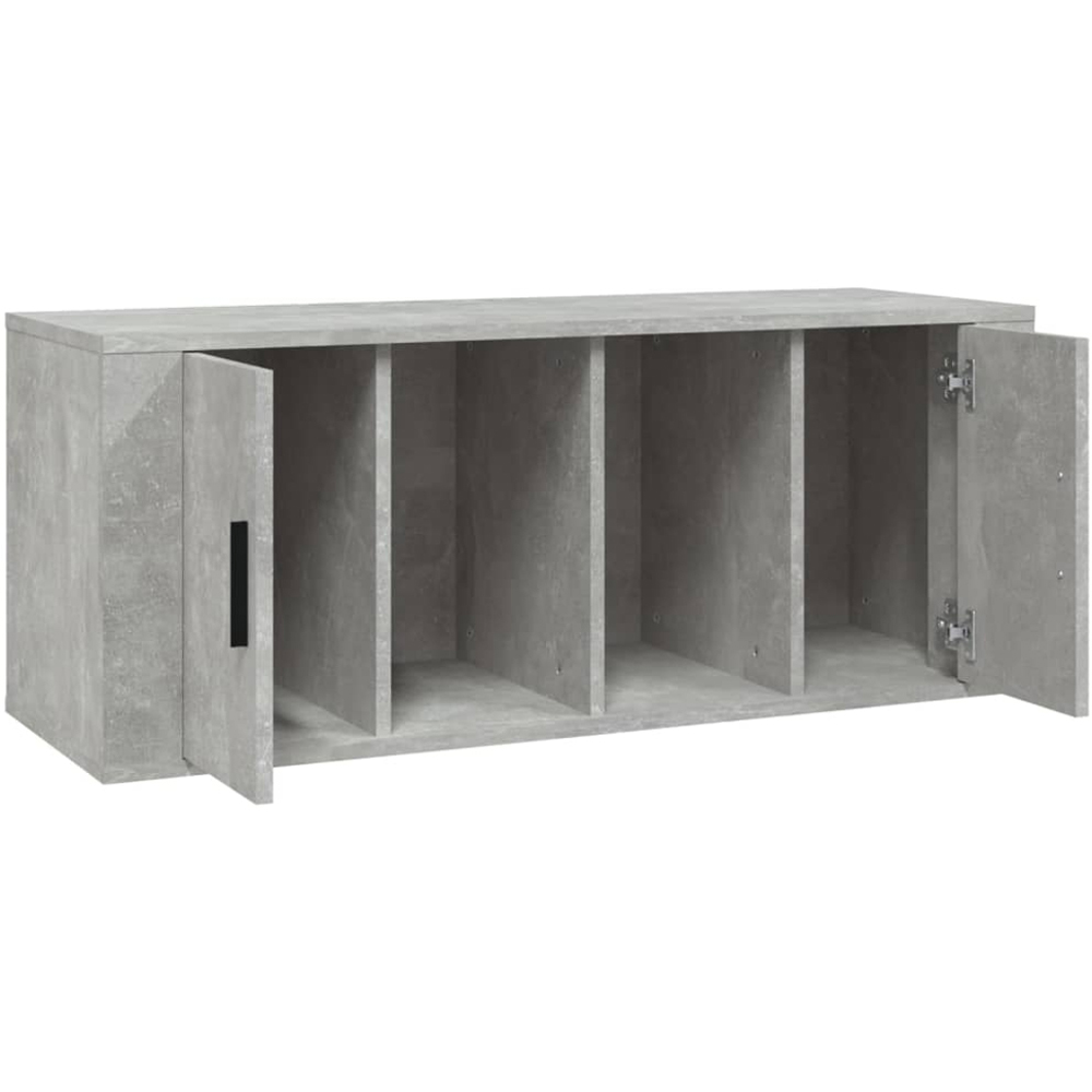 vidaXL 2 Door 2 Shelf Concrete Grey TV Cabinet Image 3