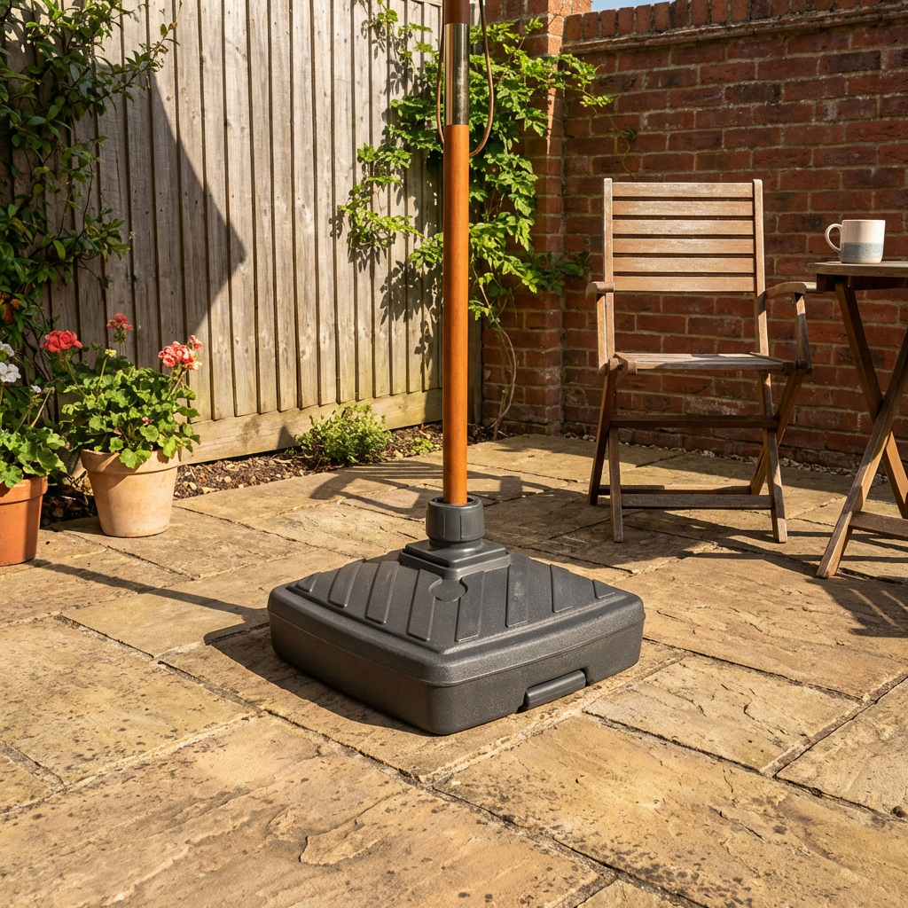 Dark Grey Square Parasol Base 40L Image 5