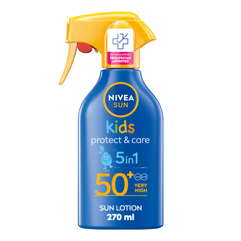 Nivea Sun Kids Protect and Care 5 in 1 Sun Lotion SPF50+ 270ml Image 1