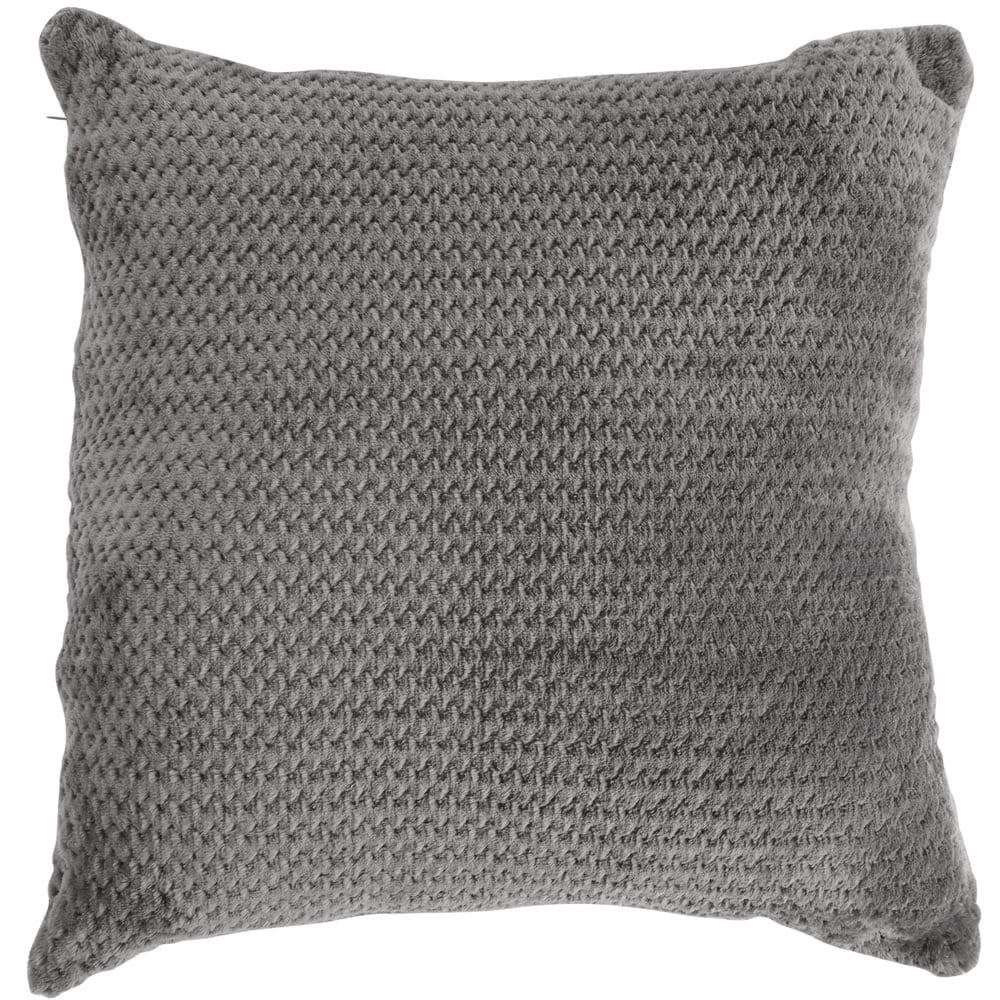 Wilko Grey Jumbo Cushion 55 x 55cm Image 1
