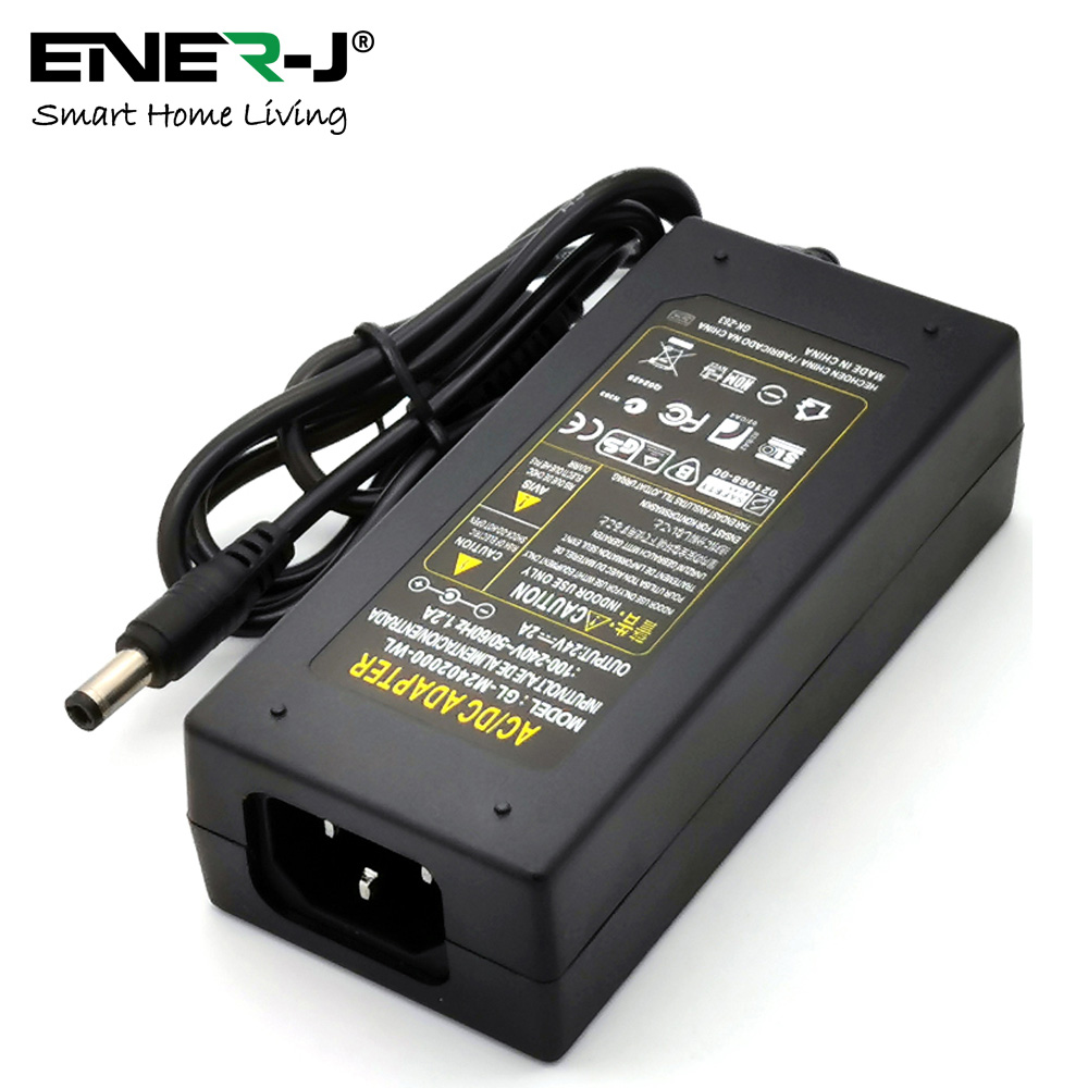 Ener-J 24V 2A 24W Plastic Power Adapter Image 2