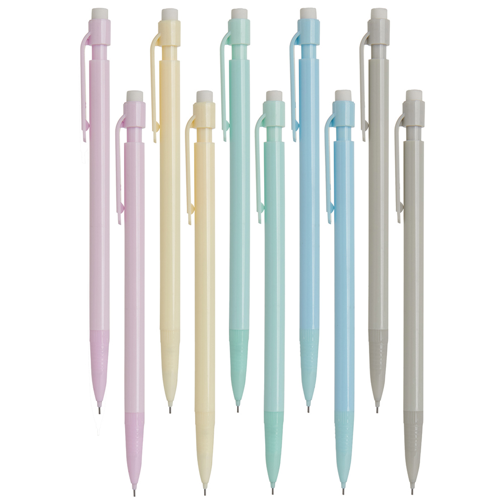Wilko Mechanical Pencils Assorted Colours 10 pack Image 1