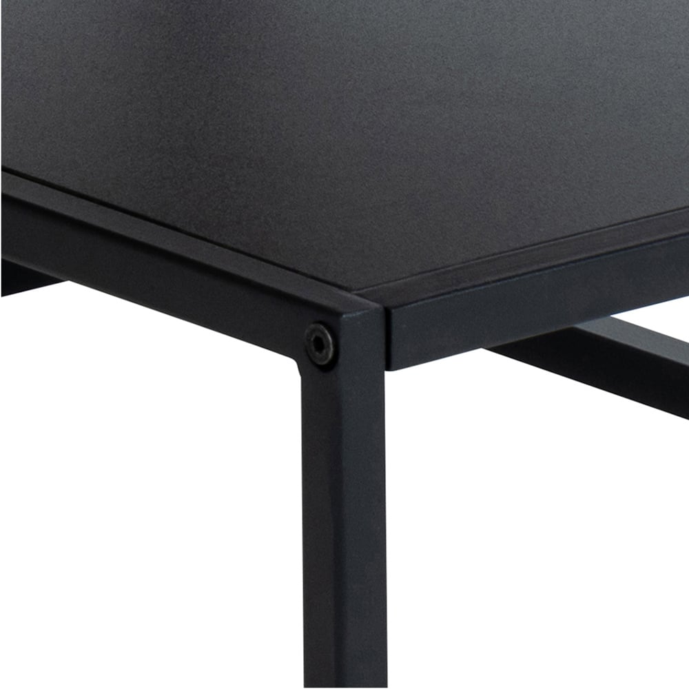 Florence Gila Single Shelf Oak and Black Coffee Table Image 6