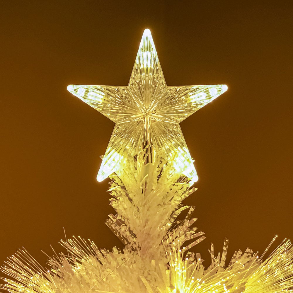 The Christmas Centre 88 Warm White LED Pre-Lit White Fibre Optic Artificial Xmas Tree 3ft Image 4