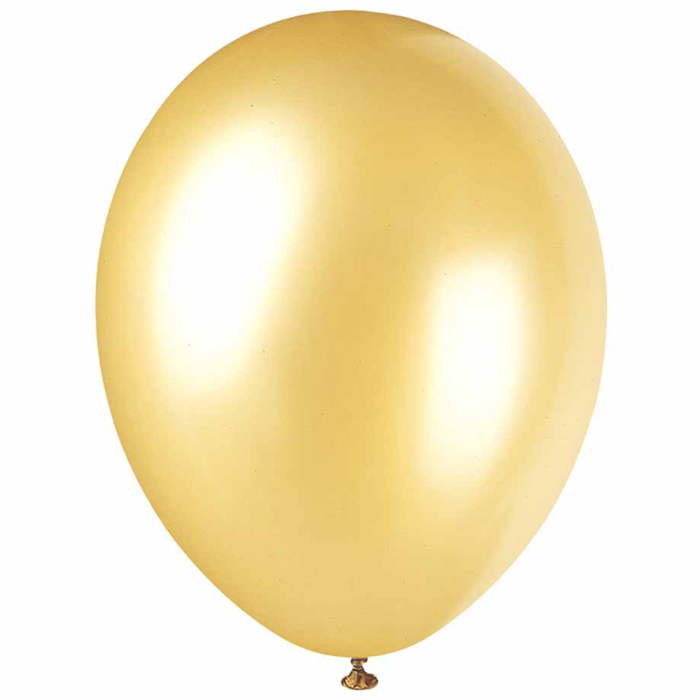 Wilko 12in Gold Pearlised Balloons 8pk Image 2