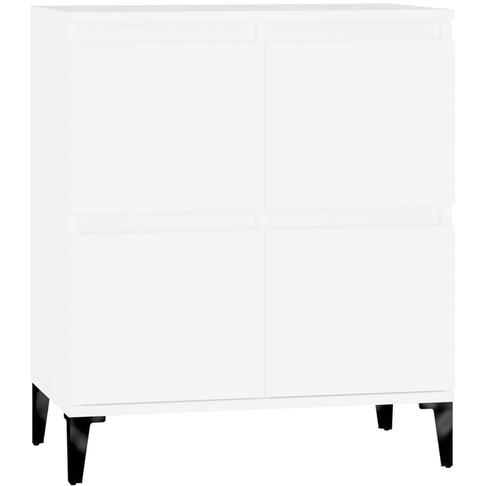 vidaXL 4 Door White Sideboard Image 2