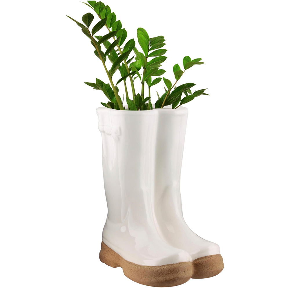 Dibor White Double Wellington Planter 29.5cm Image 1