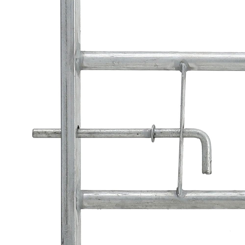 Living and Home 7 Bar Half Mesh Galvanised Metal Multipurpose 8ft Field Gate Image 2