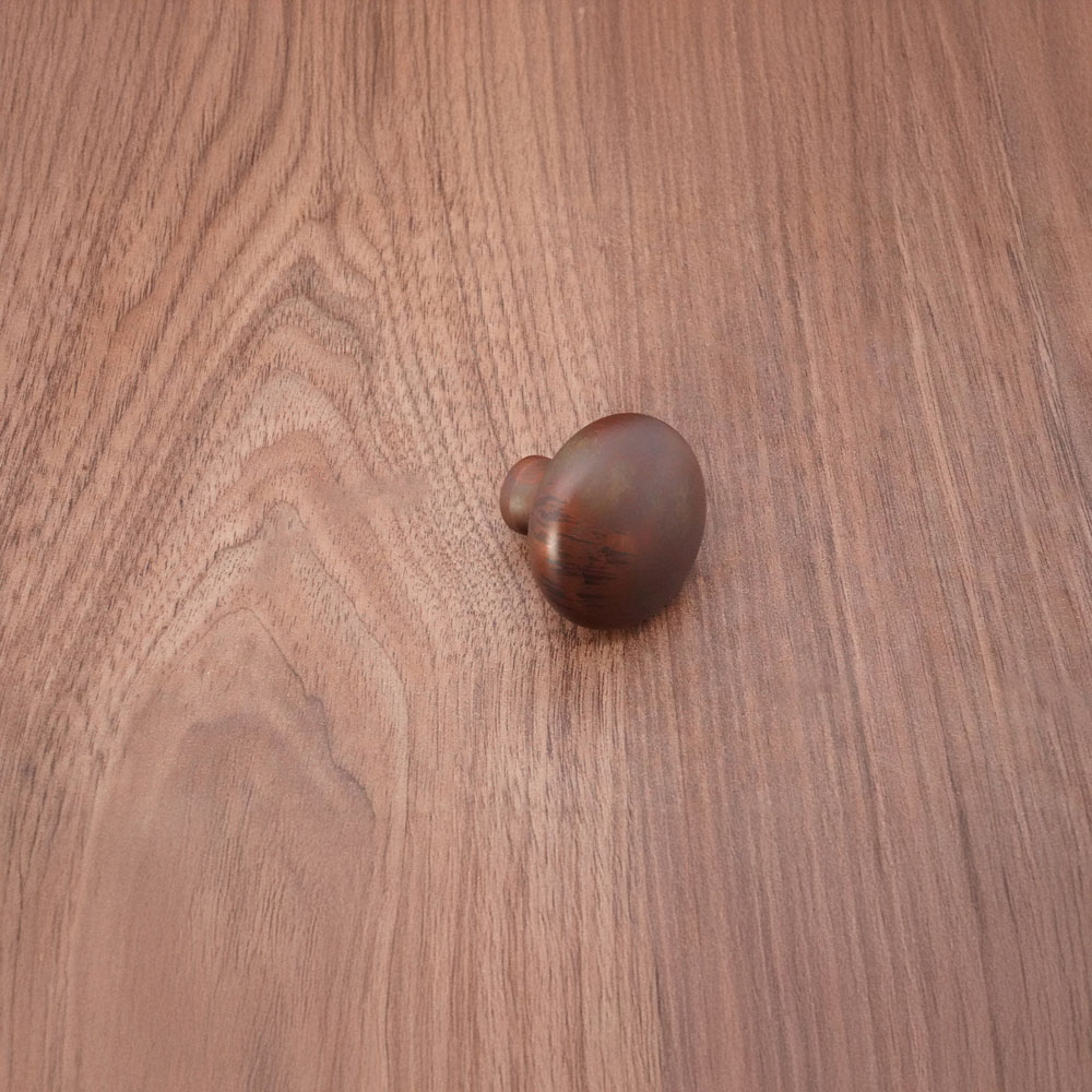 Spira Brass Mushroom Aged Bronze Large 38mm Cupboard Knob Image 2