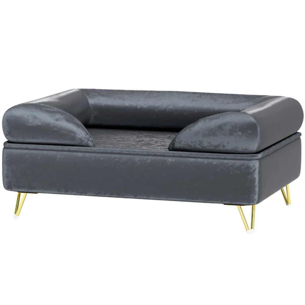 PawHut Grey Pet Couch Image 1