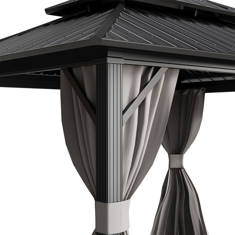 Living and Home Hardtop Patio Gazebo 11 x 9ft Image 4