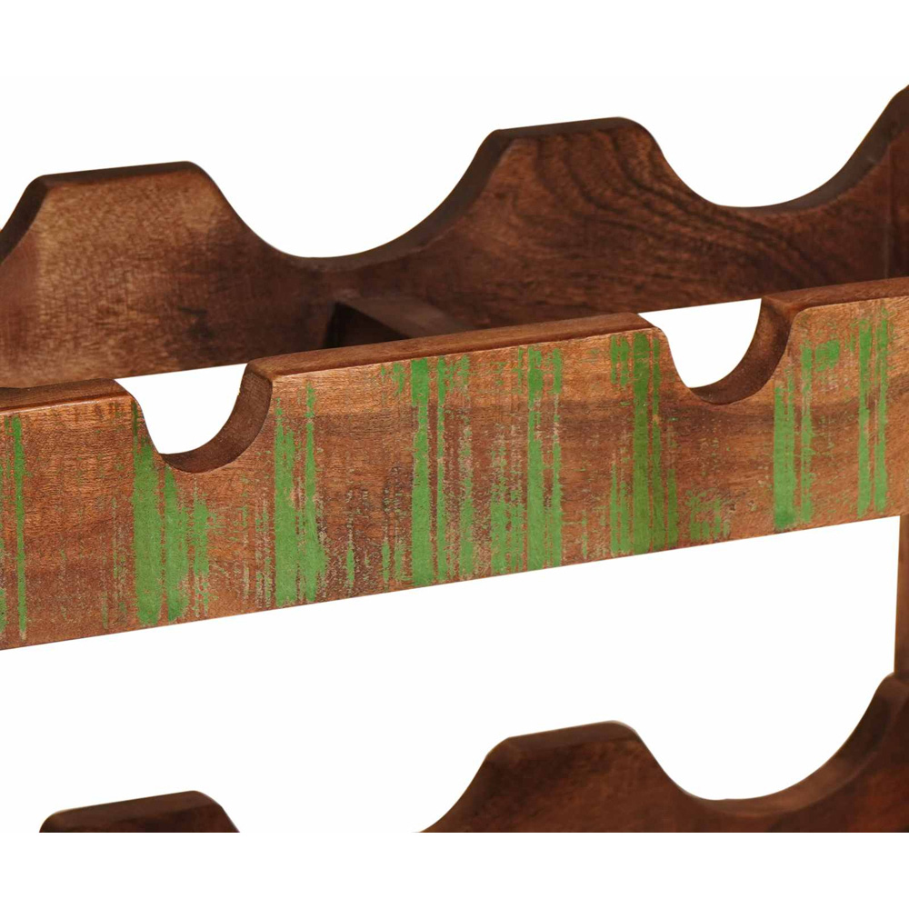 vidaXL 6 Bottle Brown Solid Reclaimed Wood Wall Mounted Wine Rack Image 8