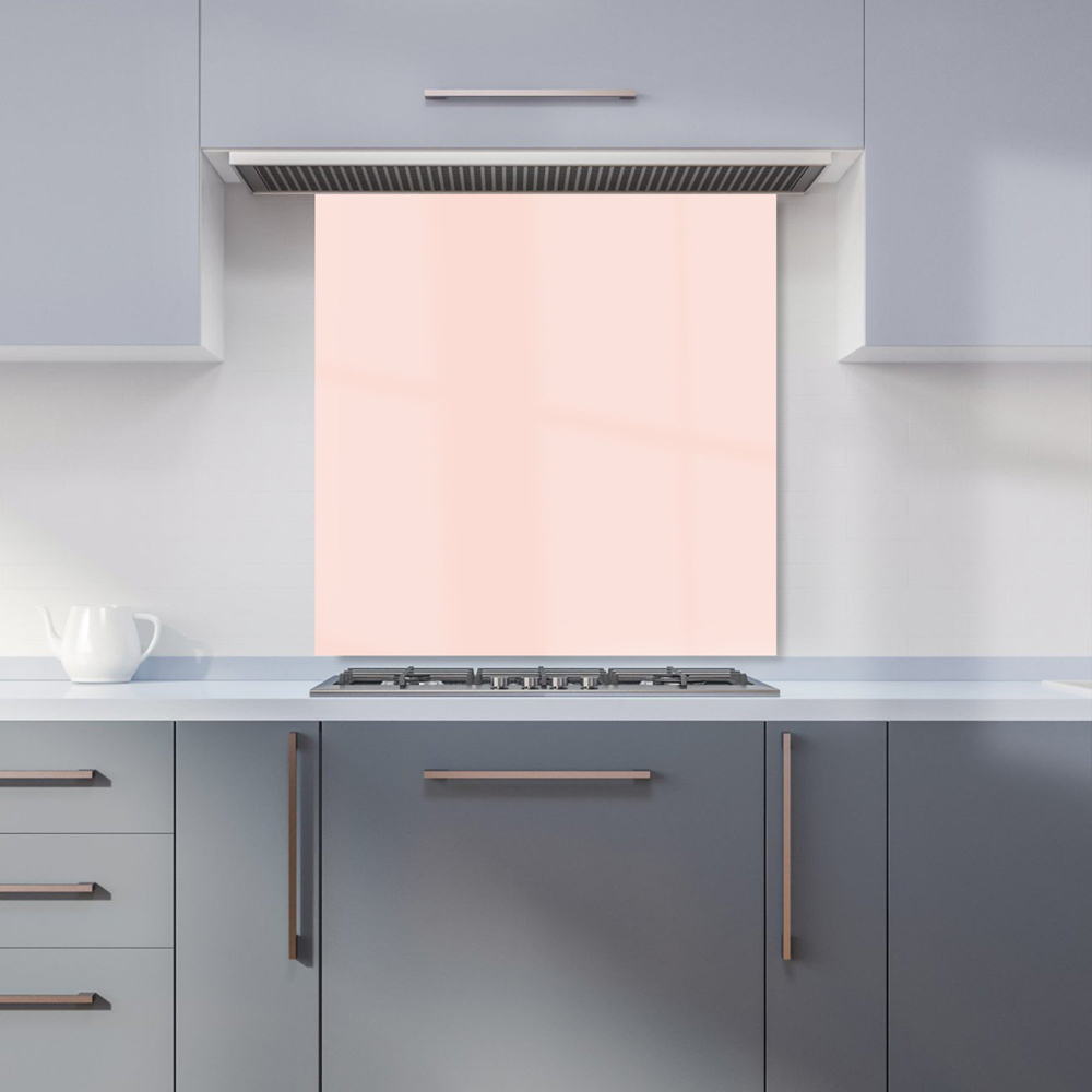 Warren Reed Designer Dusty Pink Glass Kitchen Splashback 60 x 60cm Image 1