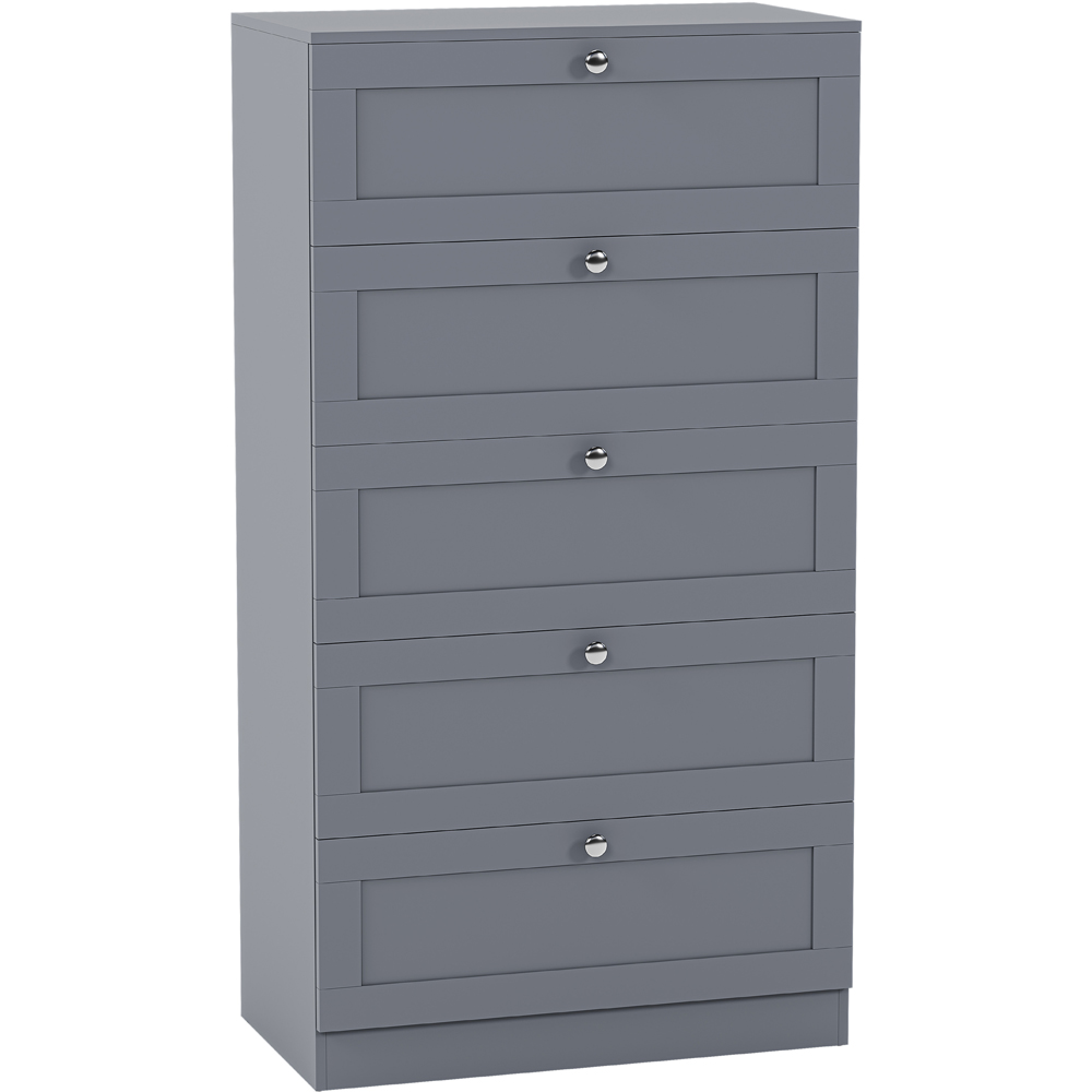VIDA DESIGNS Altino 5 Drawer Grey Shaker-Style Chest of Drawers Image 2