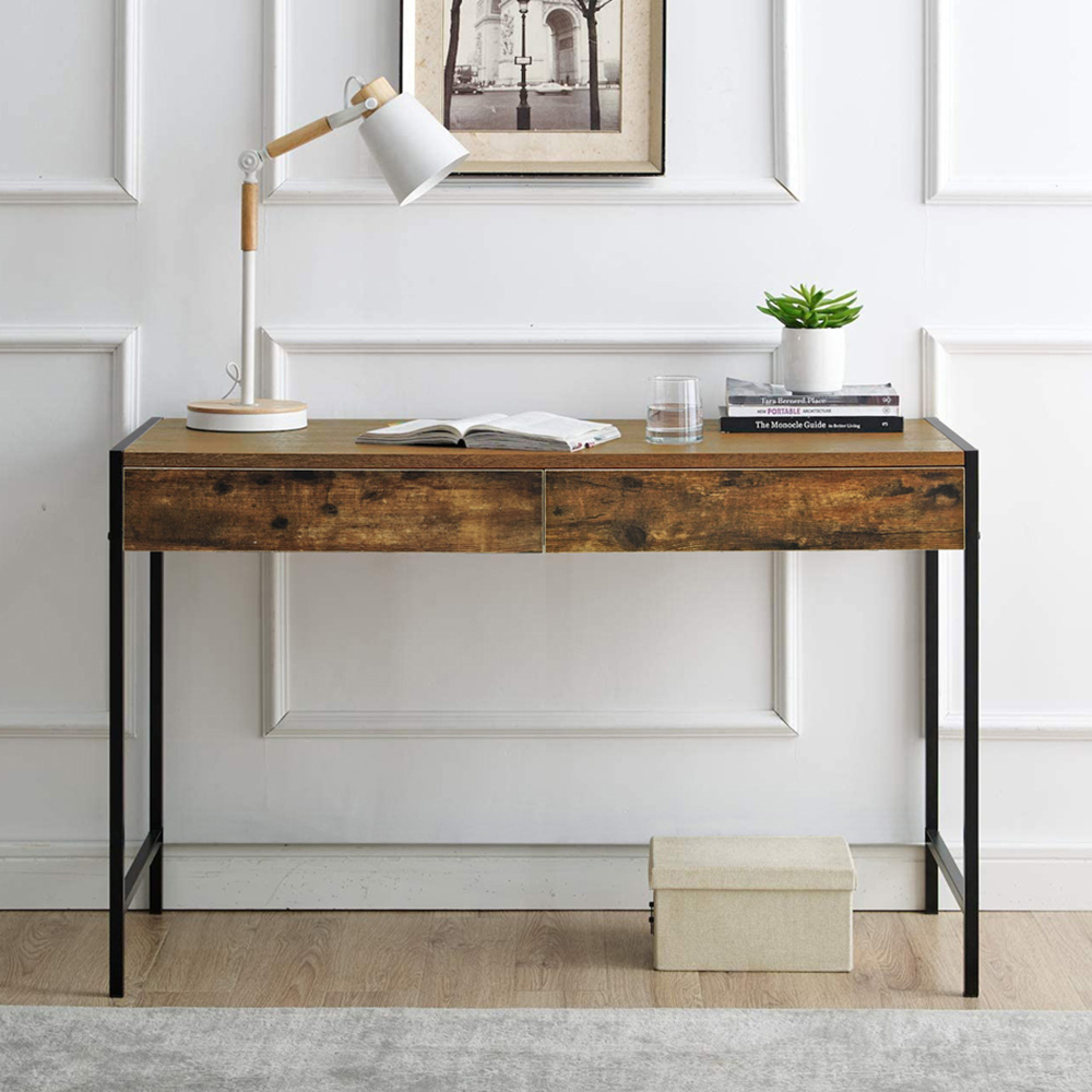 MDA Designs Orillia 2 Drawer Nutmeg Computer Desk Image 5