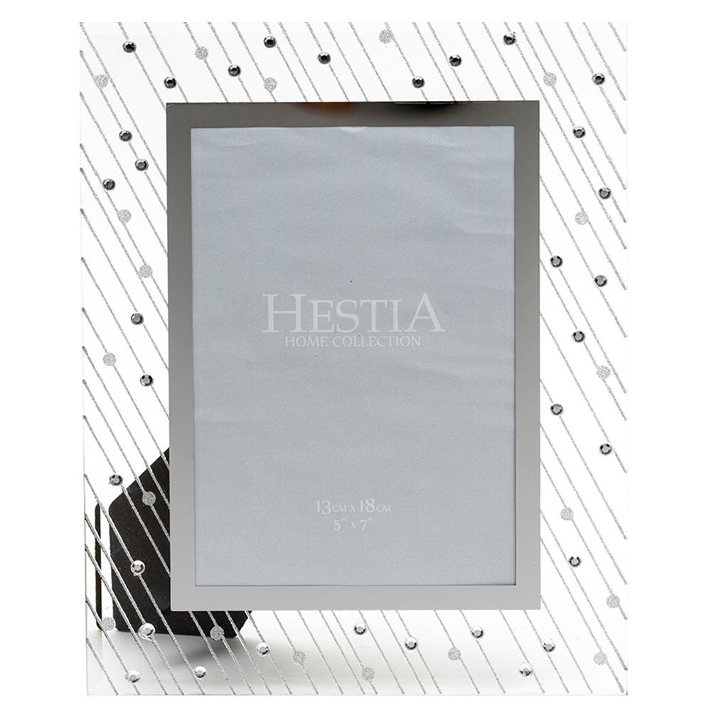 Hestia Glass Raindrop Design Photo Frame 5 x 7inch Image 1