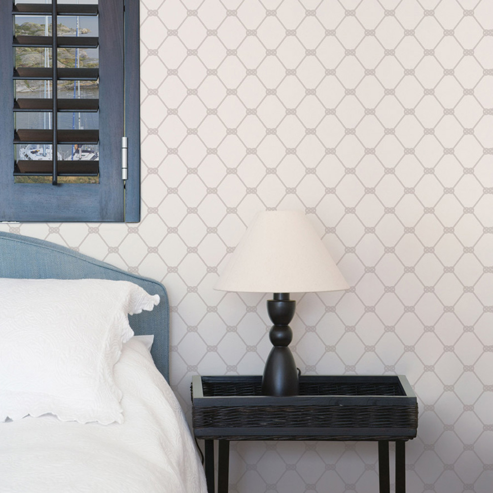 Galerie Deauville 2 Geometric White and Beige Wallpaper Image 3
