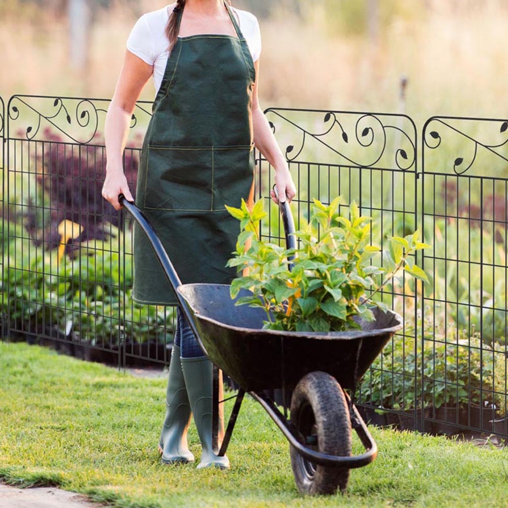 Outsunny 4pc Garden Fencing Black Image 2