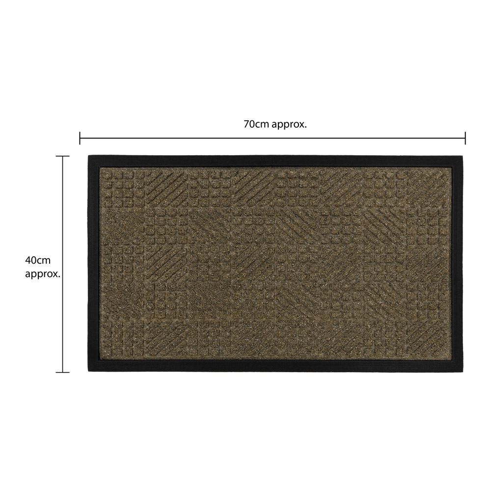 JVL Brown Firth Rubber Doormat 40 x 70cm Image 8