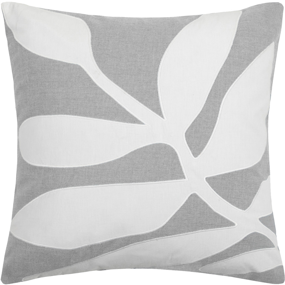 Voyage Maison Bodhi Steel Embroidered Feather Rich Cushion 50 x 50cm Image 1