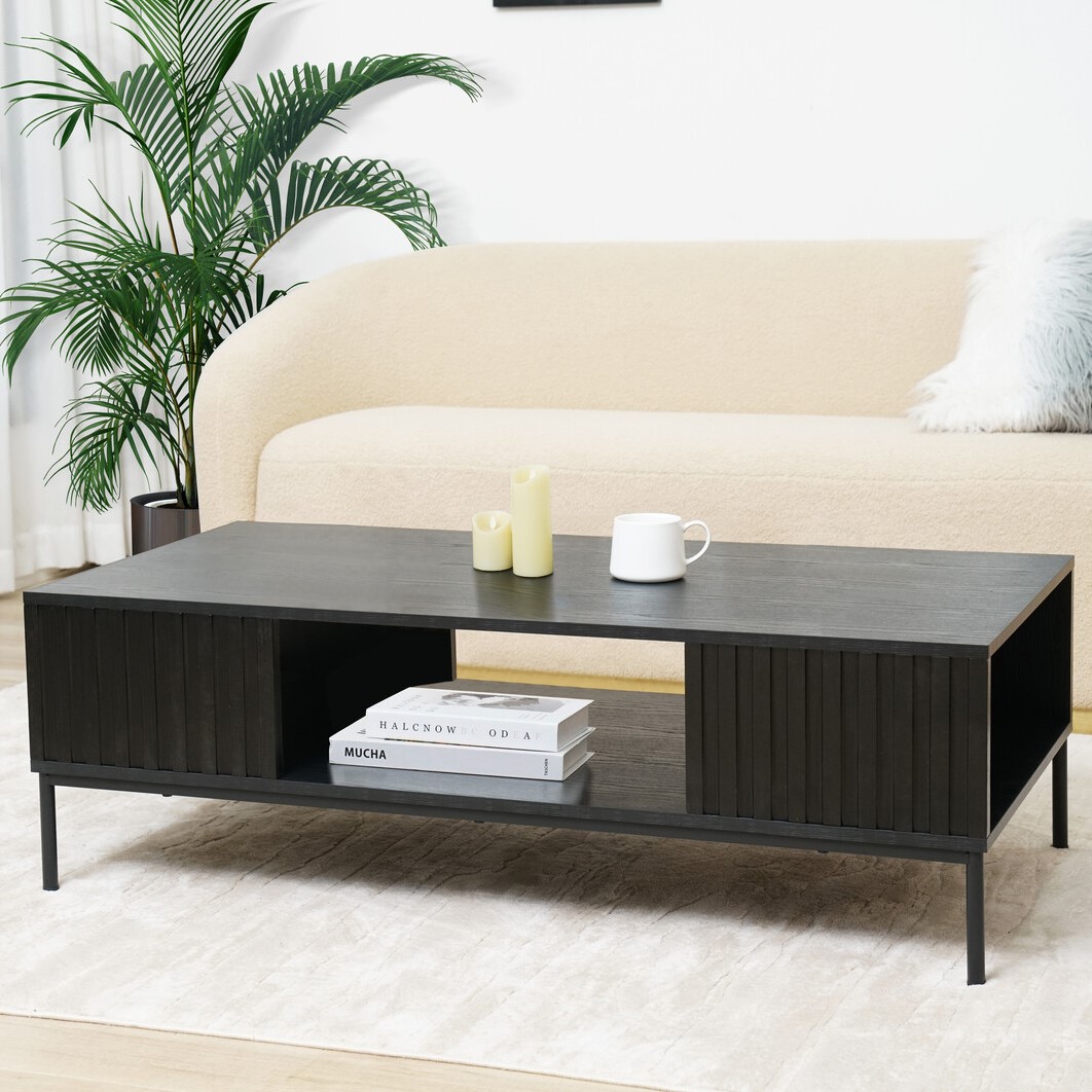 Huxley Single Shelf Black Coffee Table Image