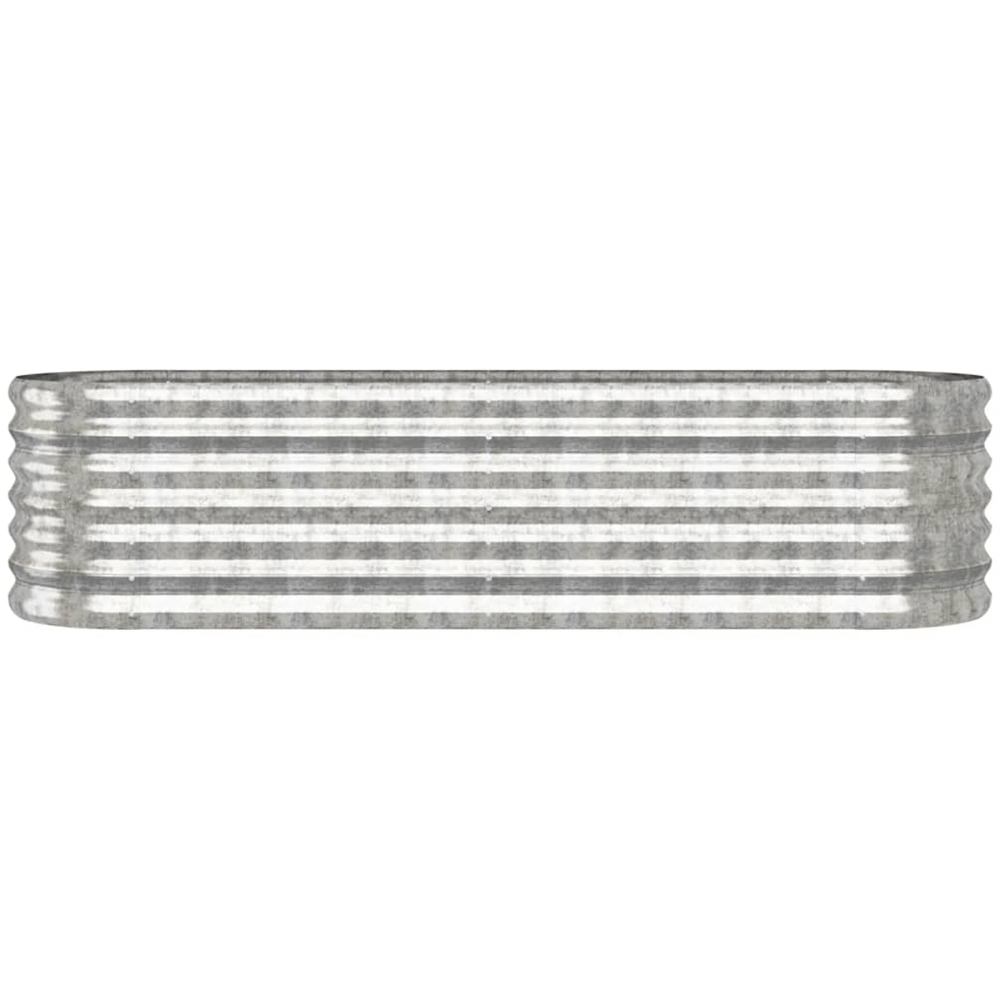 vidaXL Silver Galvanised Steel Raised Garden Bed 152 x 40 x 36cm Image 2
