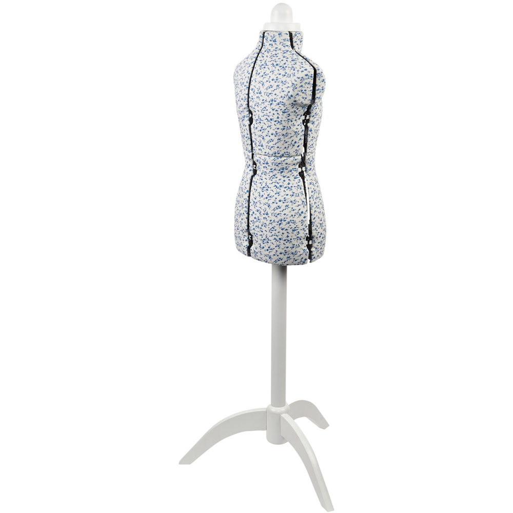 Sewing Online 5915P Ditsy Blue Adjustable 8-Part Dressmakers Dummy with Hem Marker Petite Image 3