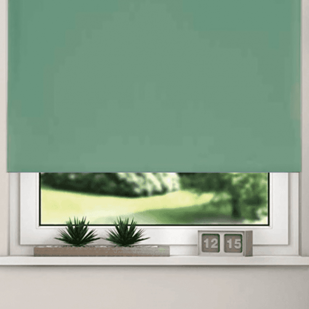 New EdgeBlinds Thermal Blackout Roller Blinds Basil 105cm Image 3