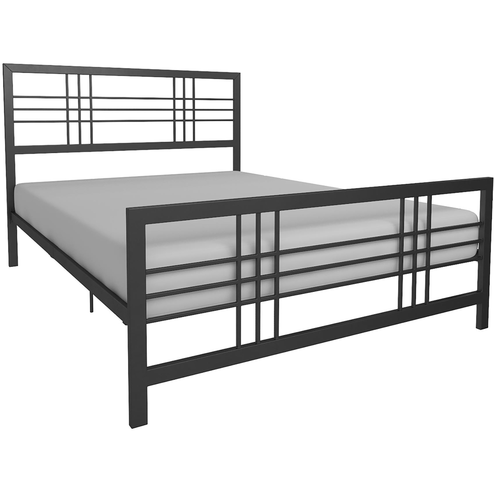 Dorel Burbank Black King Size Metal Bed Frame Image 3