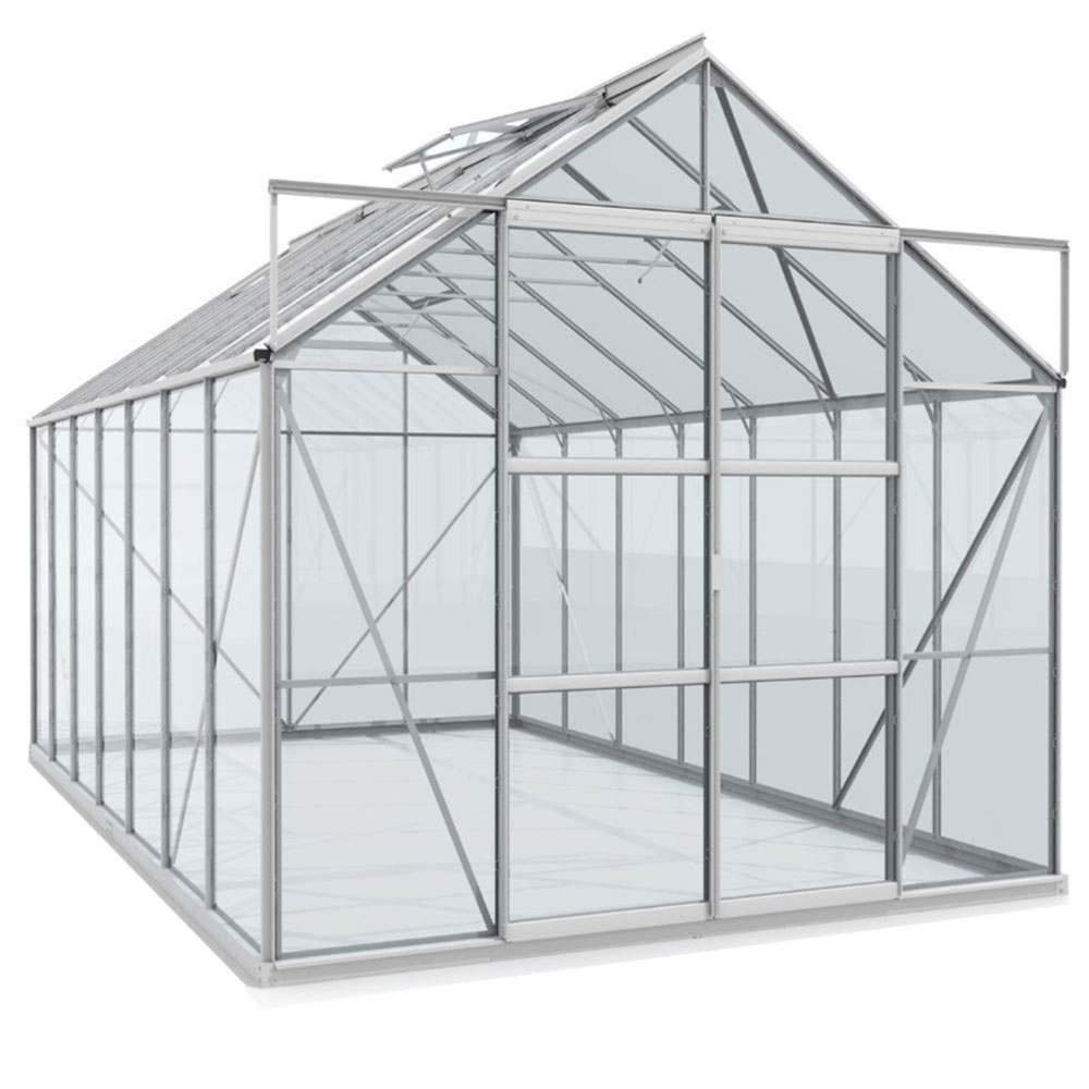 Vitavia Jupiter 11500 Aluminium Horticultural Glass 8 x 14ft Greenhouse Image 1