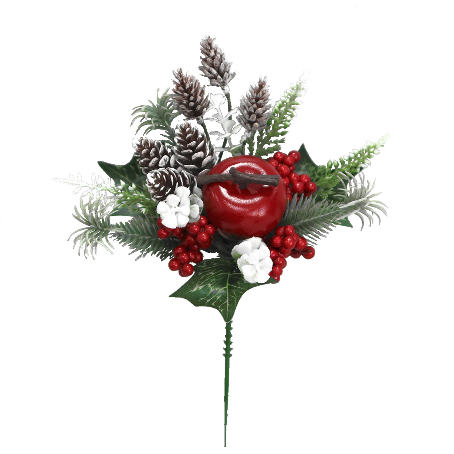 Single Christmas Holly Pick Decoration in Assorted styles Image 1