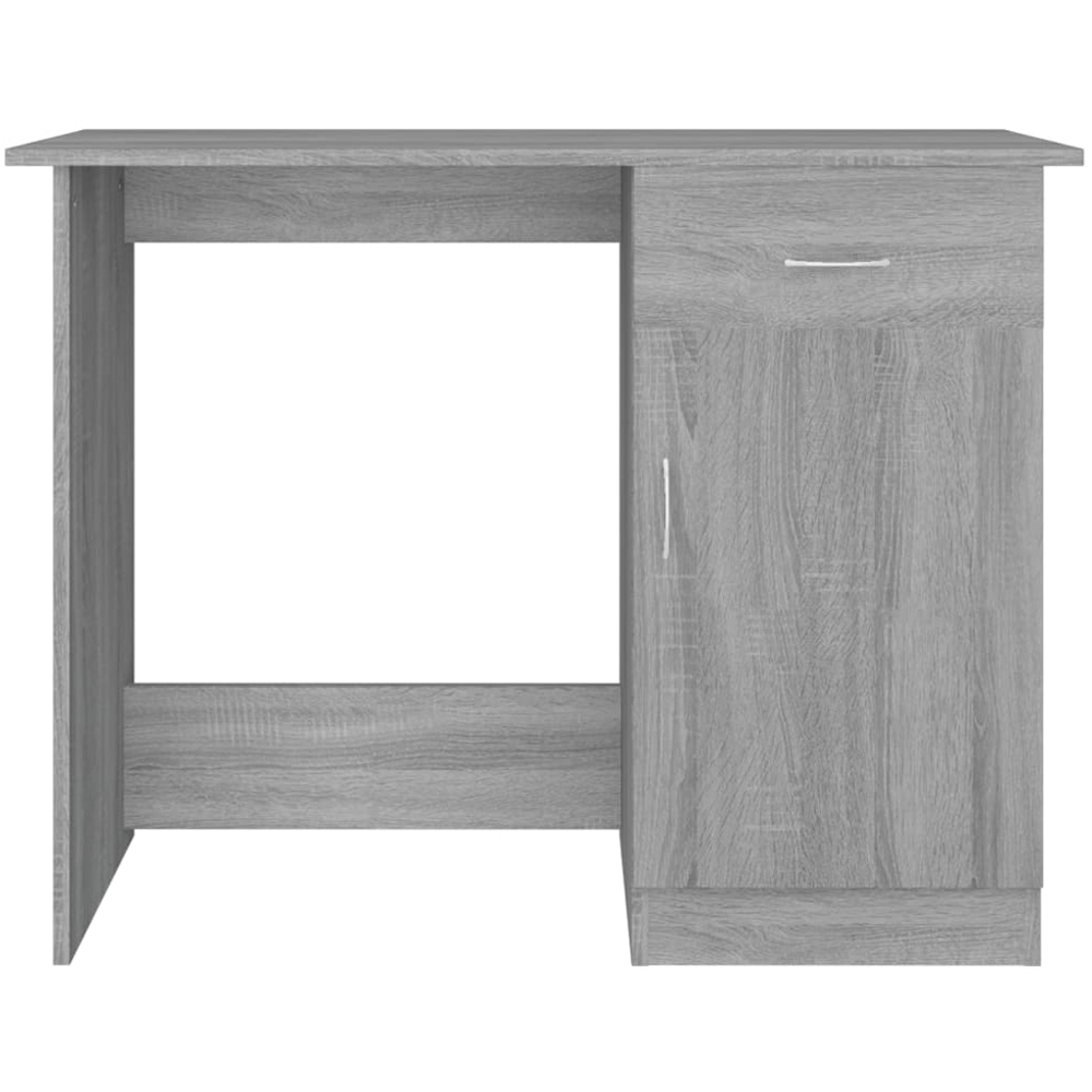vidaXL Single Door Single Drawer Computer Desk Grey Sonoma Image 5