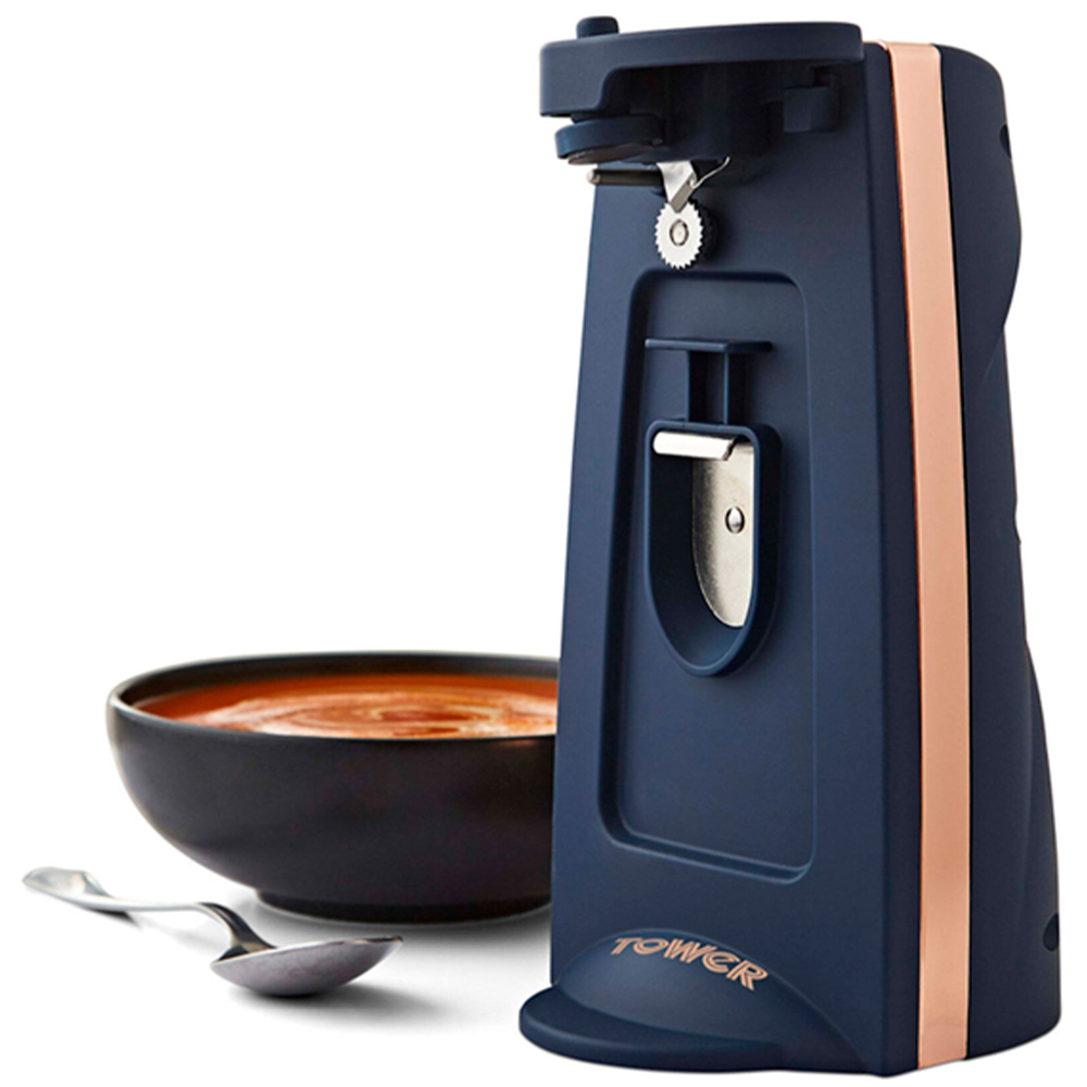 Tower T19031MNB Cavaletto Midnight Blue 3 in 1 Electric Can Opener 70W Image 2