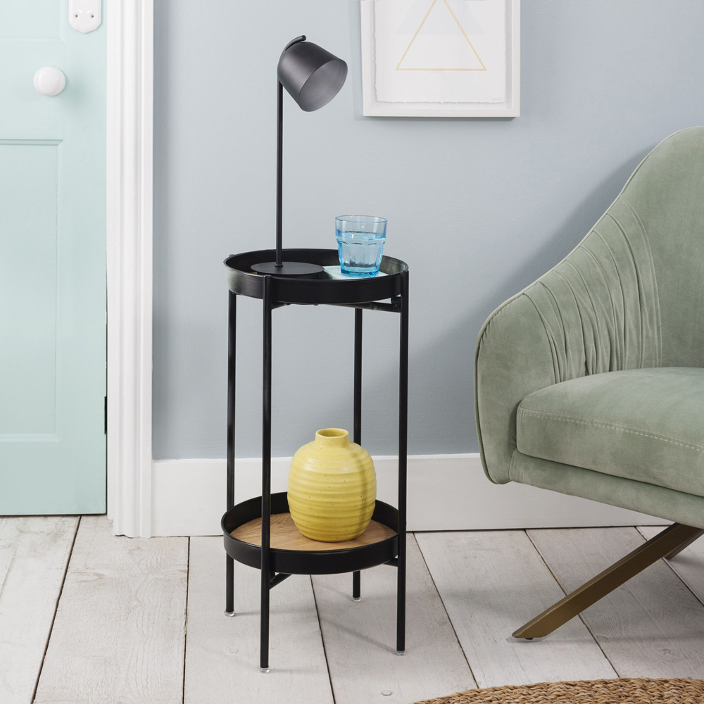 Noa and Nani Solna Single Shelf Black Small Side Table Image 6