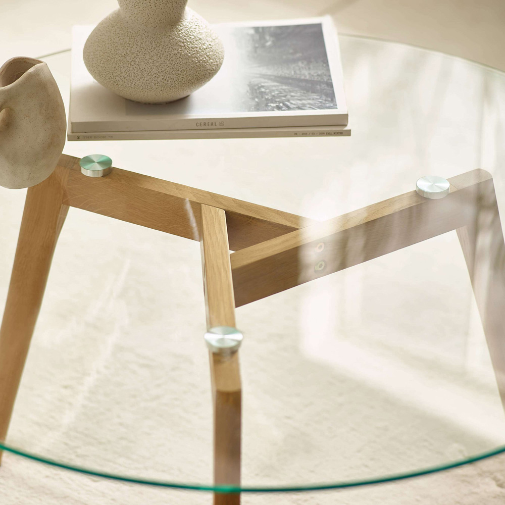 Julian Bowen Bryant Round Glass Coffee Table Image 4