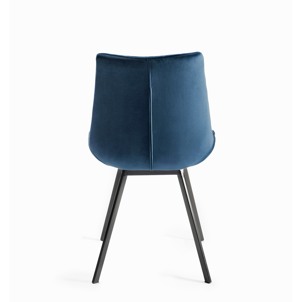 Bentley Designs Fontana Blue Velvet Fabric Upholstered Chair Image 5