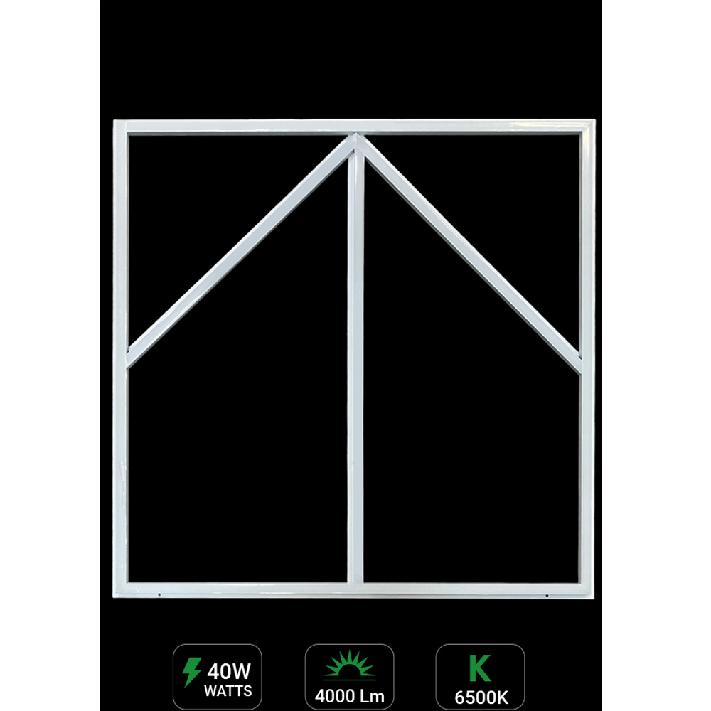 ENER-J 40W 6500K Cool White LED Frame Panel Light with Blue Arrow 600 x 600mm Image 5