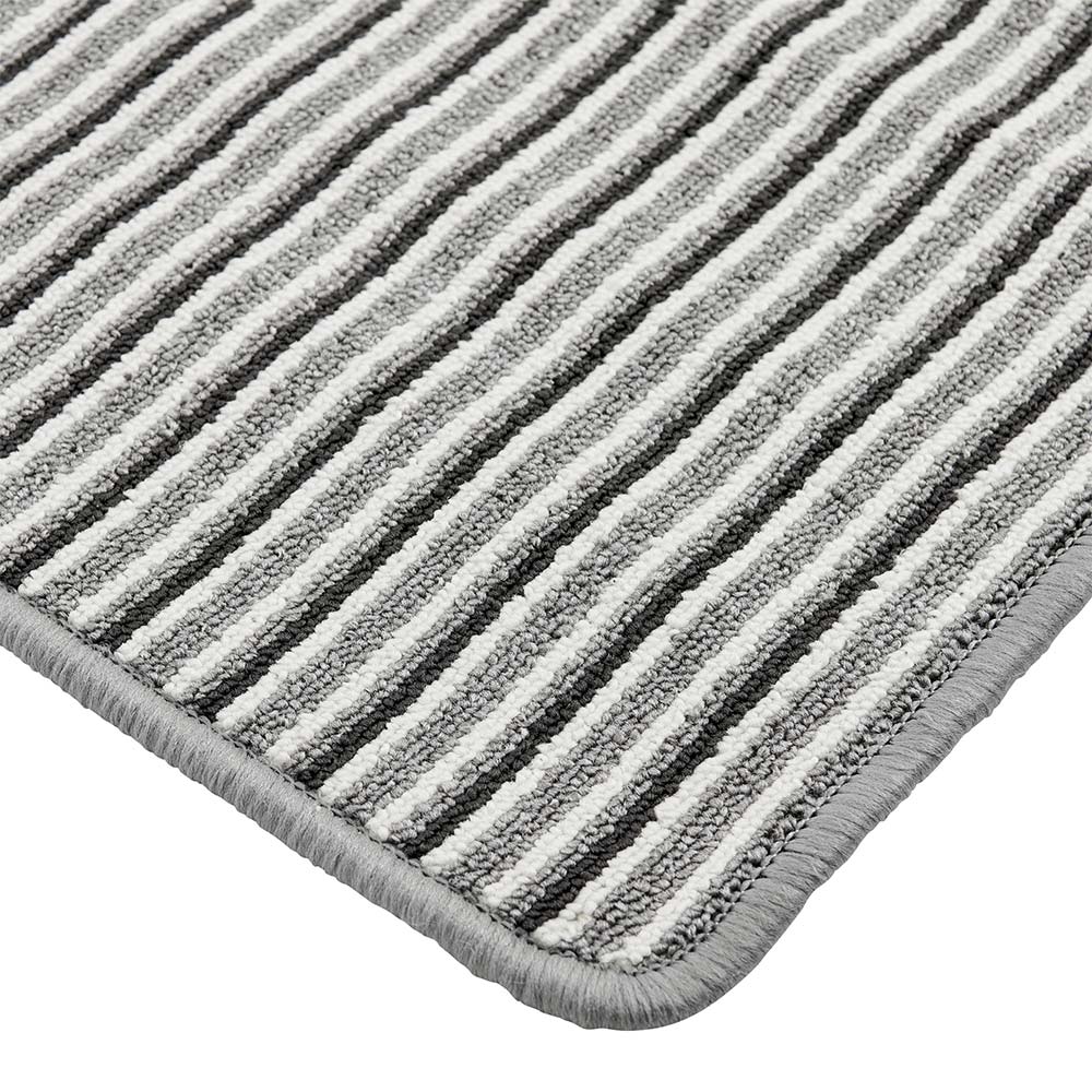 Wilko Grey Stripe Washable Runner 50 x 150cm Image 3