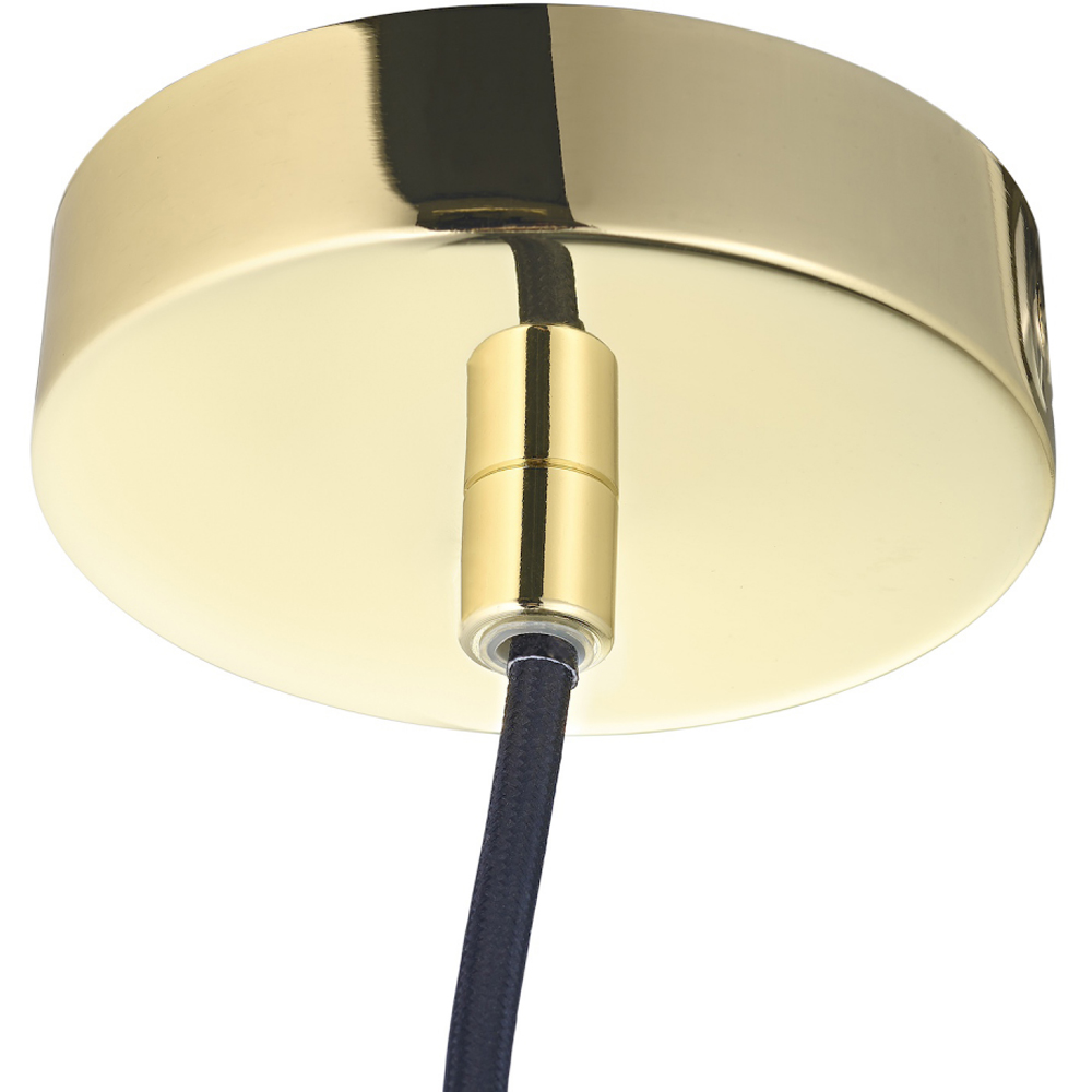 Happy Homewares White Marble Scandinavian Design Black Fabric Cable Pendant Lamp Fitting Image 5