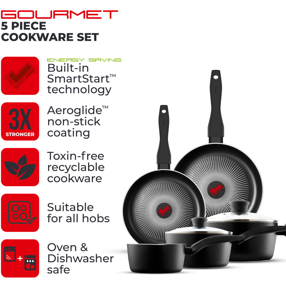 Tower Smart Start Gourmet 5 Piece Cookware Set Image 2