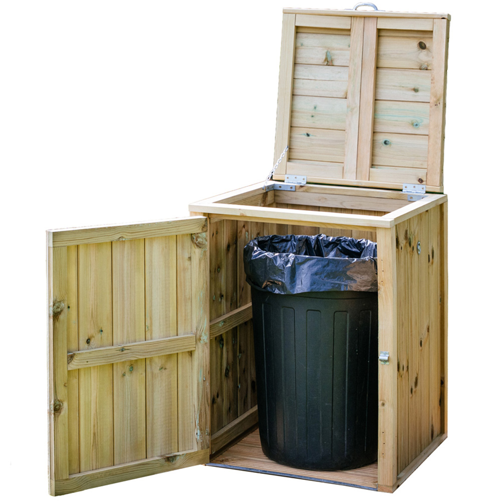 The Garden Village Dutton 2 x 2ft Single Dustbin Storage Shed Image 3