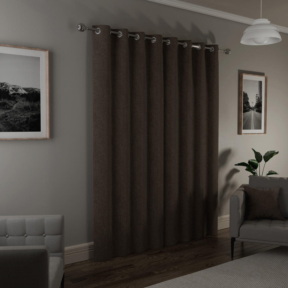 Enhanced Living Austin Natural Blackout Eyelet Thermal Curtains 117 x 137cm Image 4