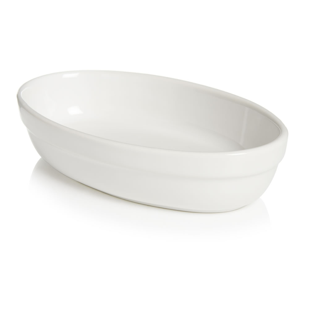 Wilko Oval Dish White 23 x 14cm Image