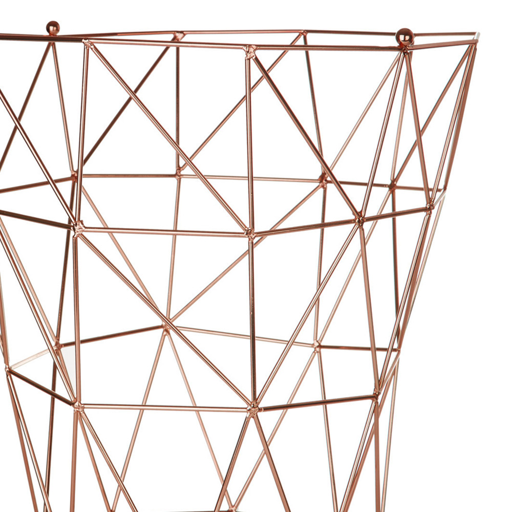 Premier Housewares Vertex Copper Finish Storage Basket Image 3