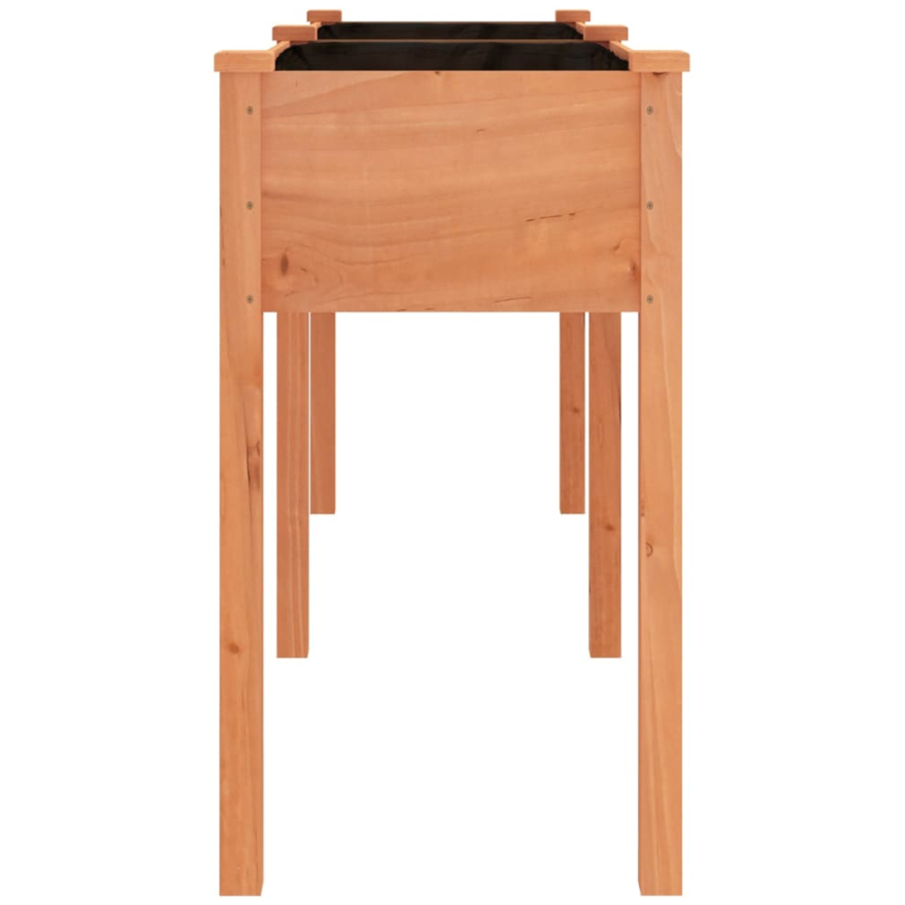 vidaXL Brown Solid Fir Wood Garden Planter with Liner 76 x 45 x 161cm Image 4